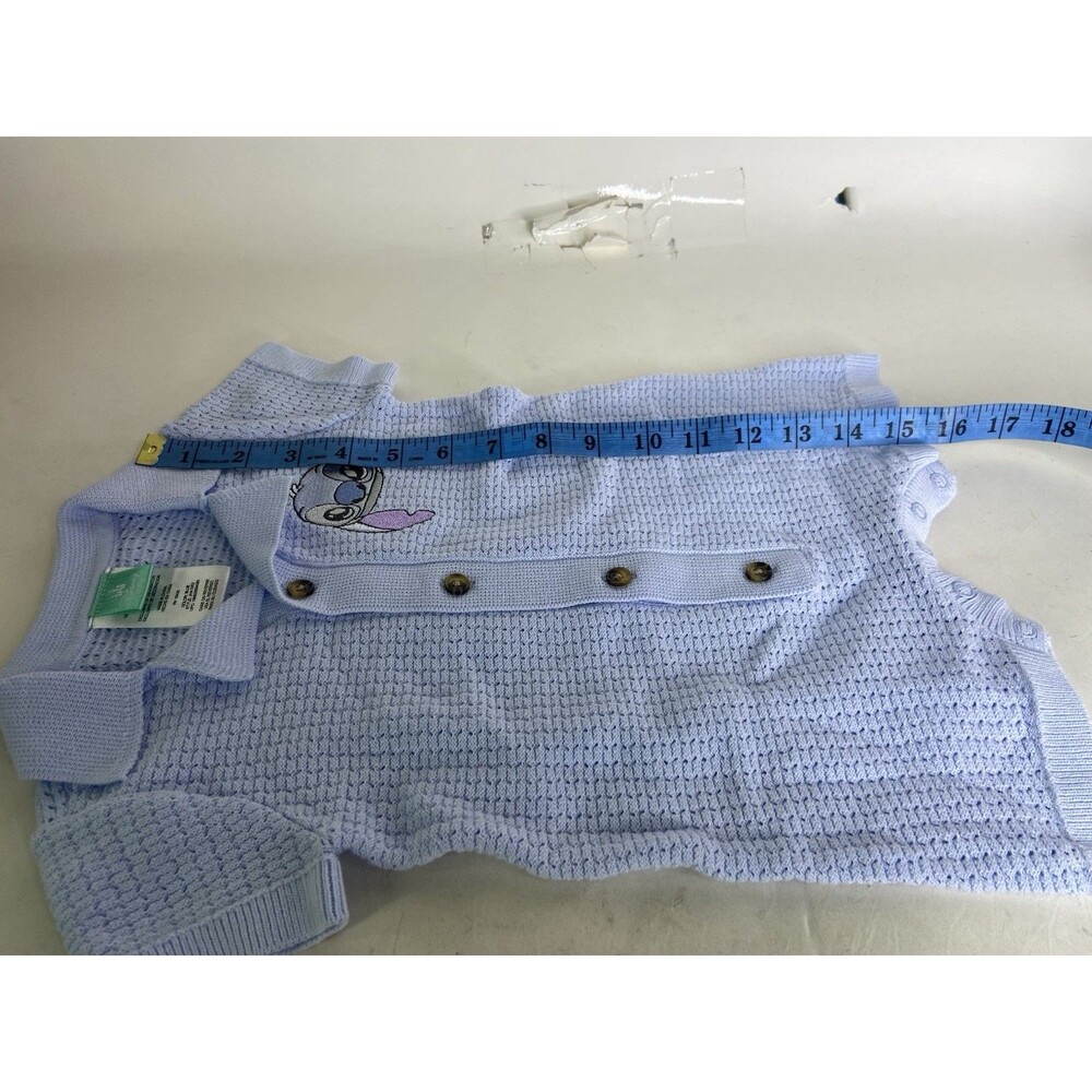 Disney Baby Lilo and Stitch One Piece Blue Knit Cotton Romper Size 3-6 Months - Picture 7 of 7